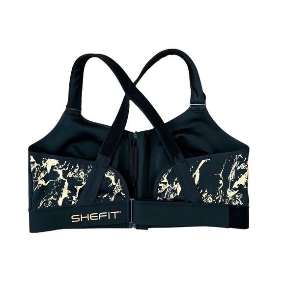 SHEFIT Flex Sports Bra Medium Impact Black Size 5 Luxe - Picture 2 of 5